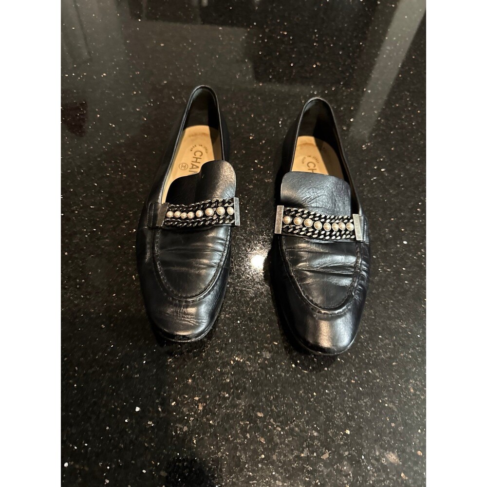 Chanel Genuine Leather Loafers Size 38 Women’s